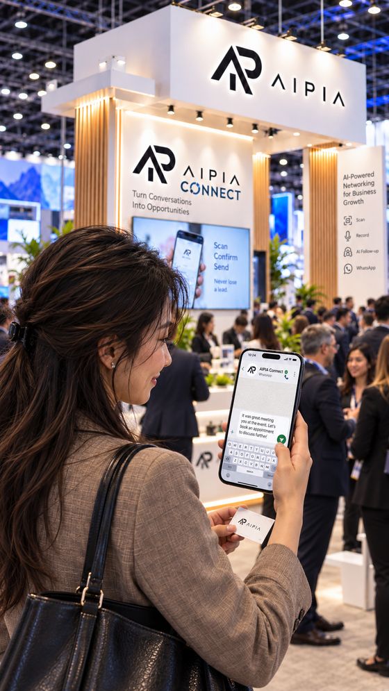 Still from a product story filmed on an exhibition floor
